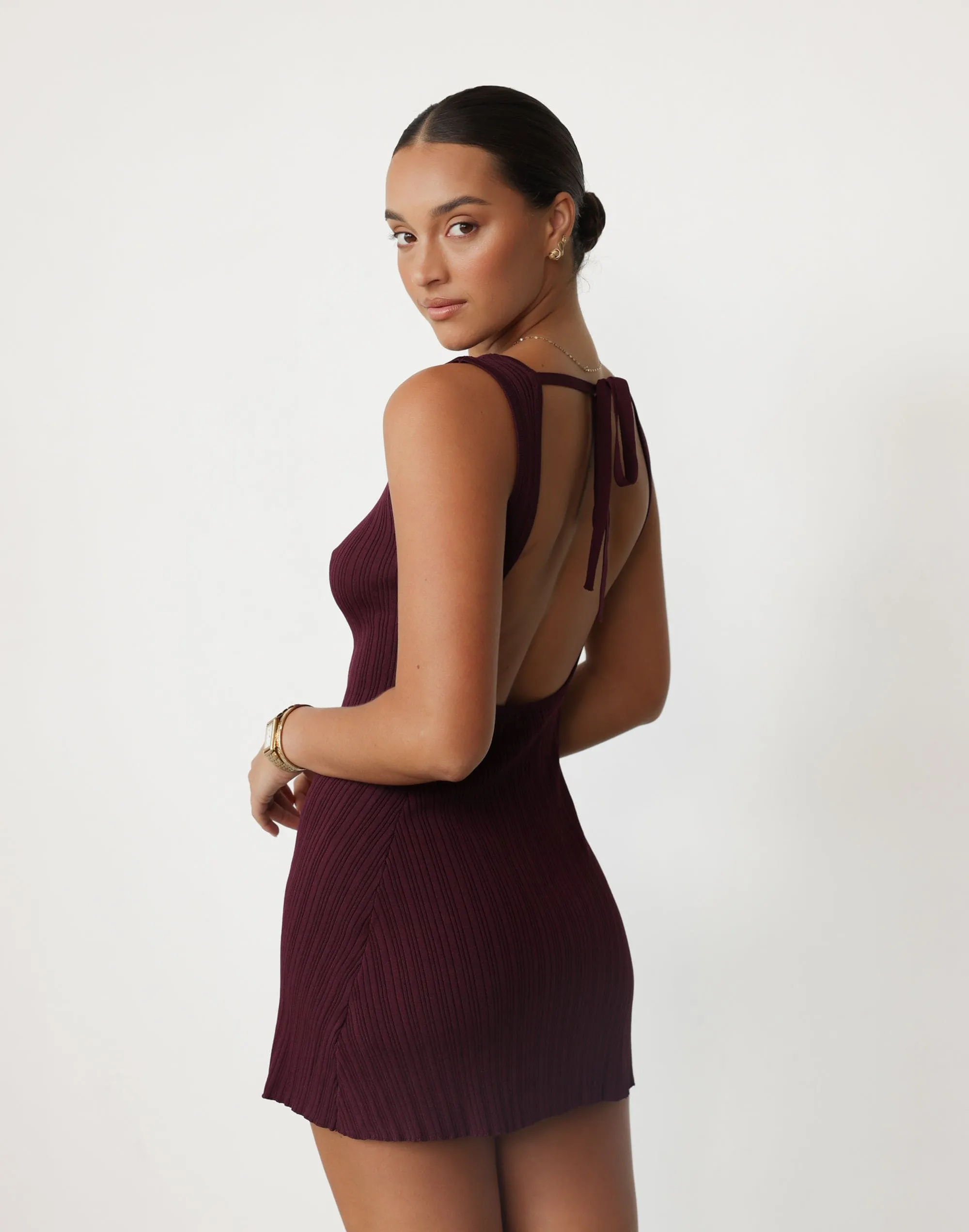 Aylah Mini Dress (Plum) sold by Charcoal Clothing product image thumbnail 4