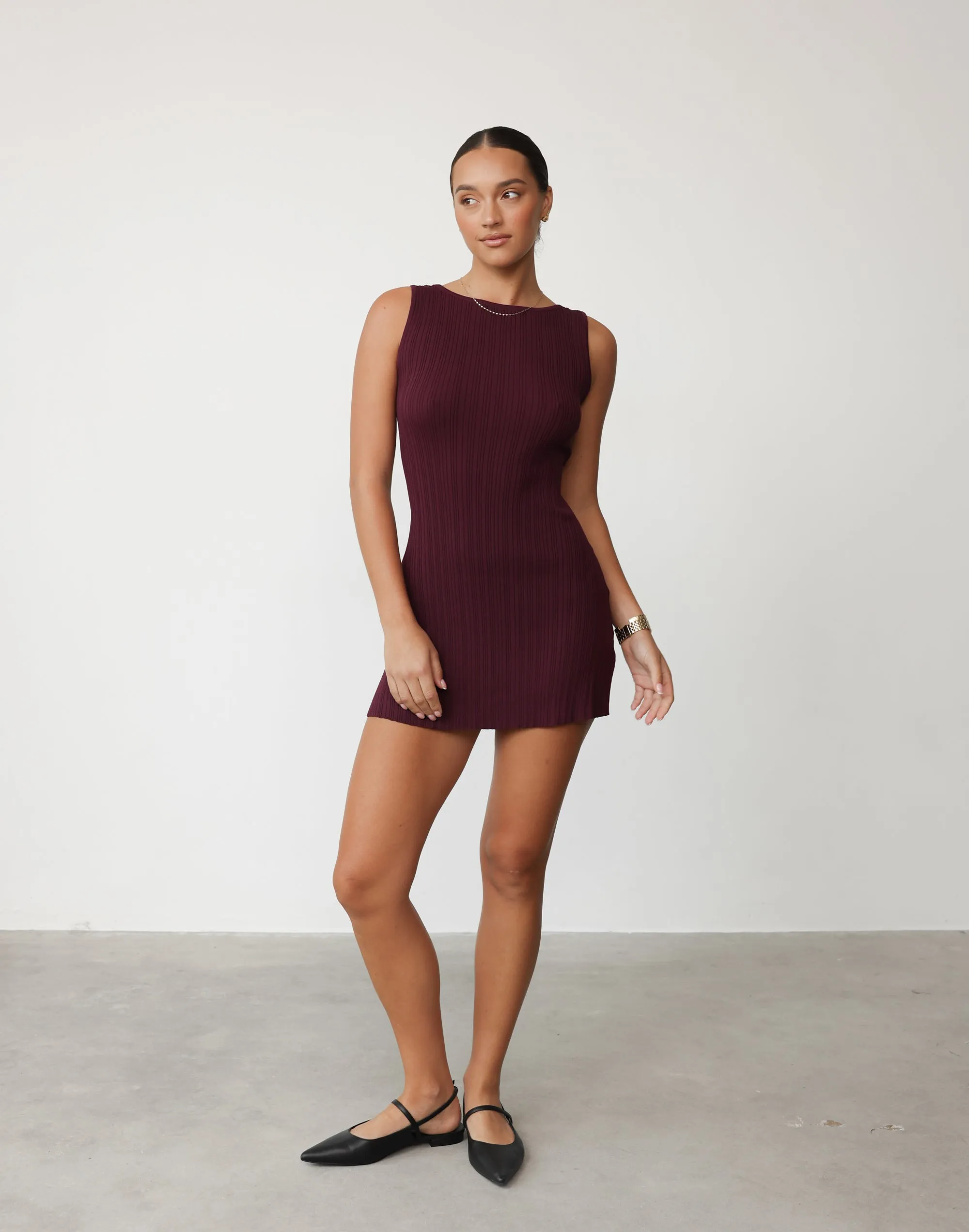 Aylah Mini Dress (Plum) sold by Charcoal Clothing product image thumbnail 3