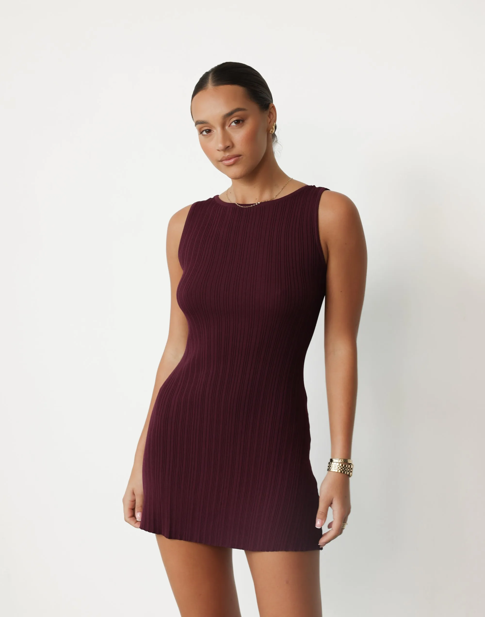 Aylah Mini Dress (Plum) sold by Charcoal Clothing