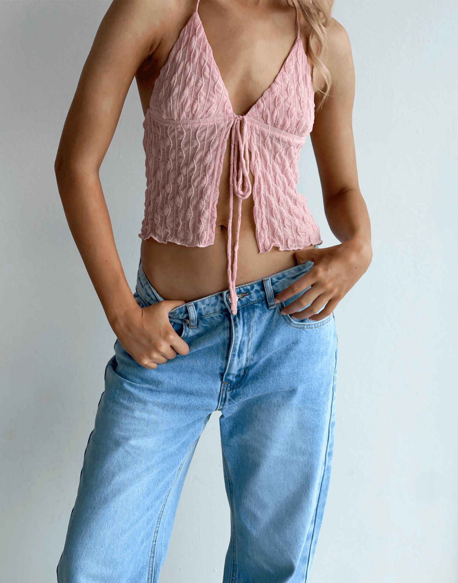 Tasmyn Halter Top (Light Pink) sold by Charcoal Clothing product image thumbnail 2