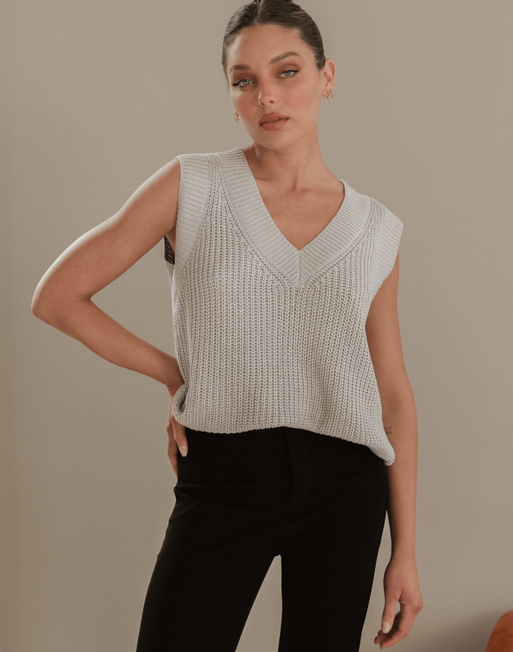 James Knit Vest (Grey) sold by Charcoal Clothing product image thumbnail 5