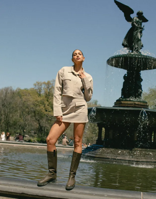 Roxy Mini Skirt (Sand) sold by Charcoal Clothing