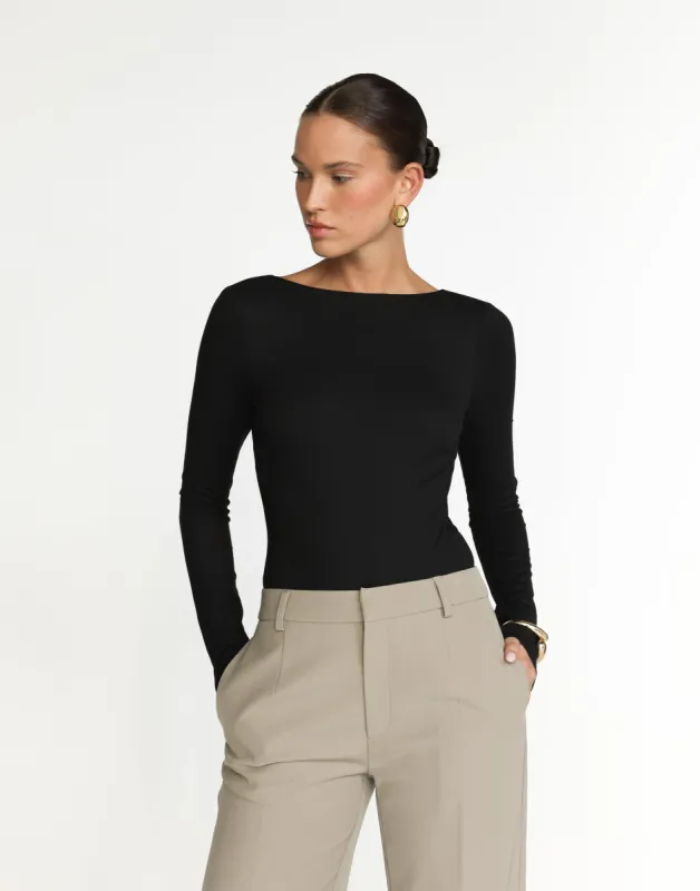 Kimber Bodysuit (Black) sold by Charcoal Clothing