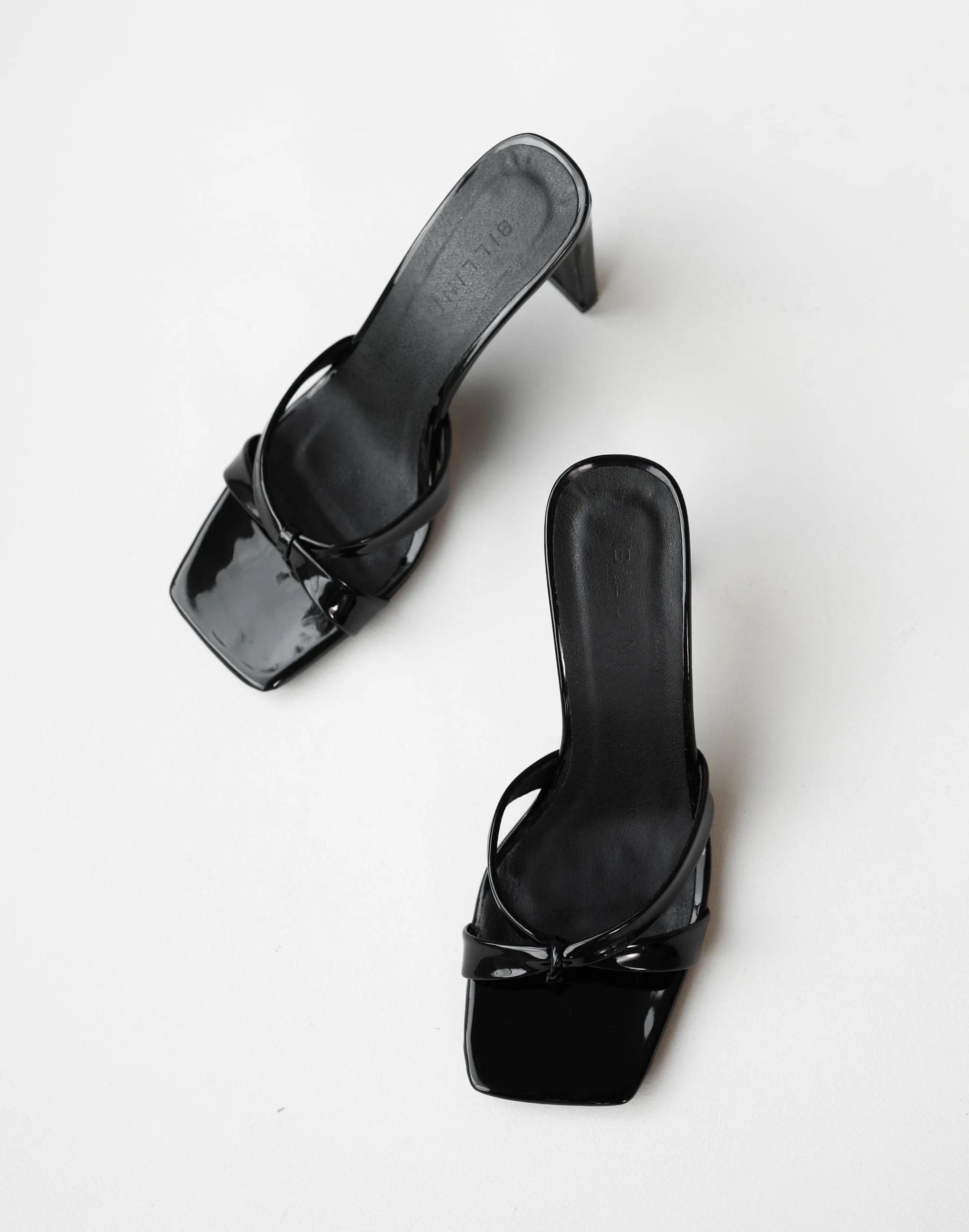 Raylee Heels (Black Patent) - By Billini sold by Charcoal Clothing