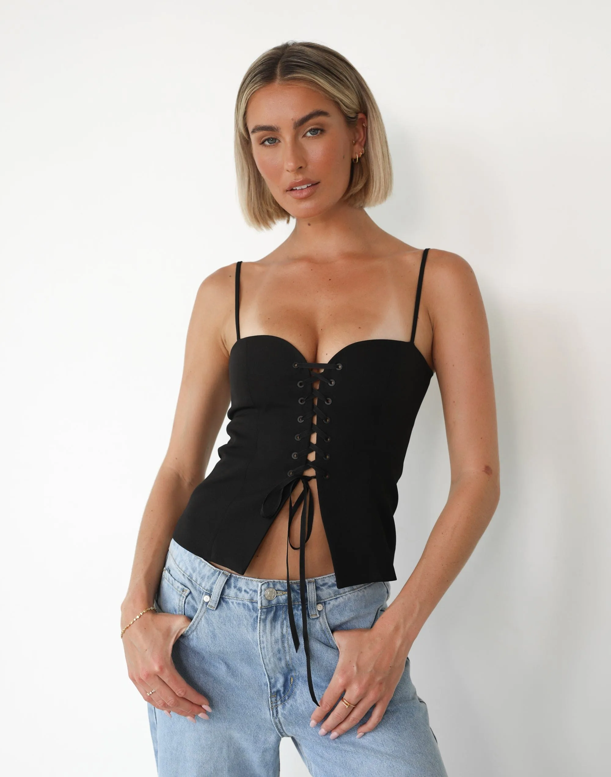 Adi Corset Top (Black) sold by Charcoal Clothing product image thumbnail 5