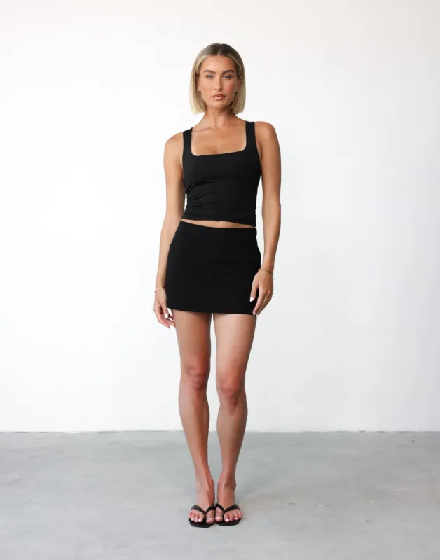 Valeria Mini Skirt (Black) sold by Charcoal Clothing