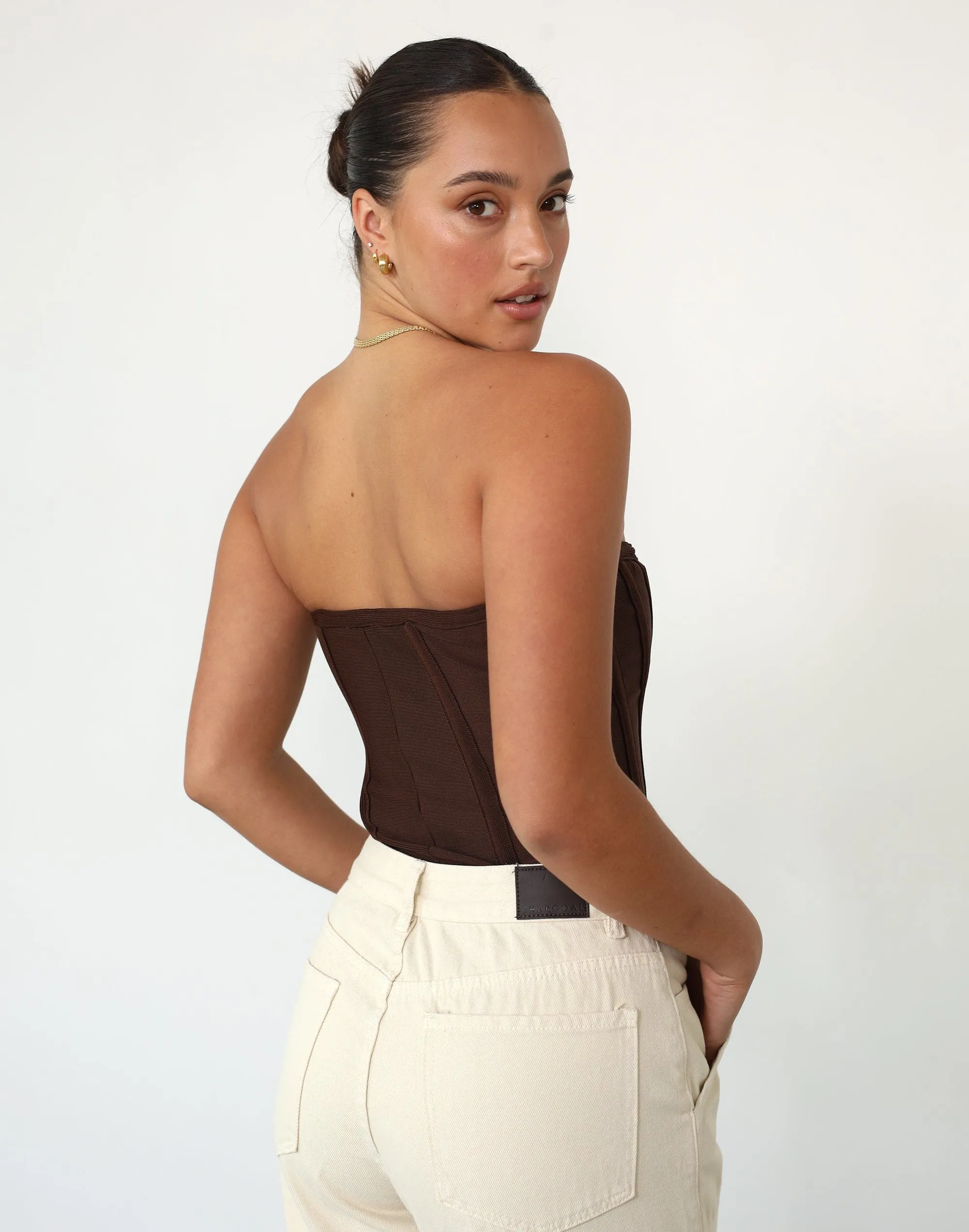 Passion Corset Top (Cocoa) sold by Charcoal Clothing product image thumbnail 5