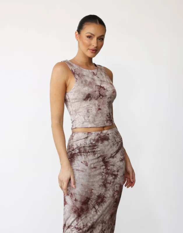 Nitara Top (Taupe Tie Dye) sold by Charcoal Clothing