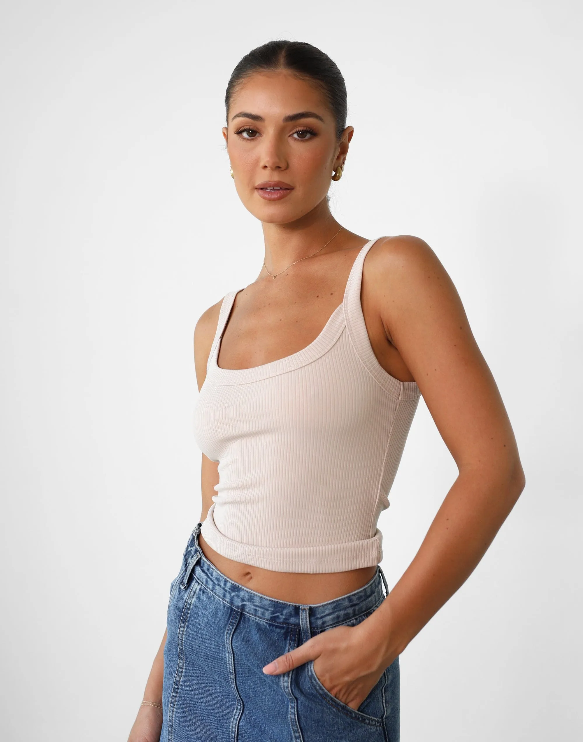 Skyler Tank Top (Beige) sold by Charcoal Clothing product image thumbnail 5