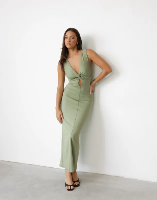 Althea Maxi Dress (Pistachio) sold by Charcoal Clothing