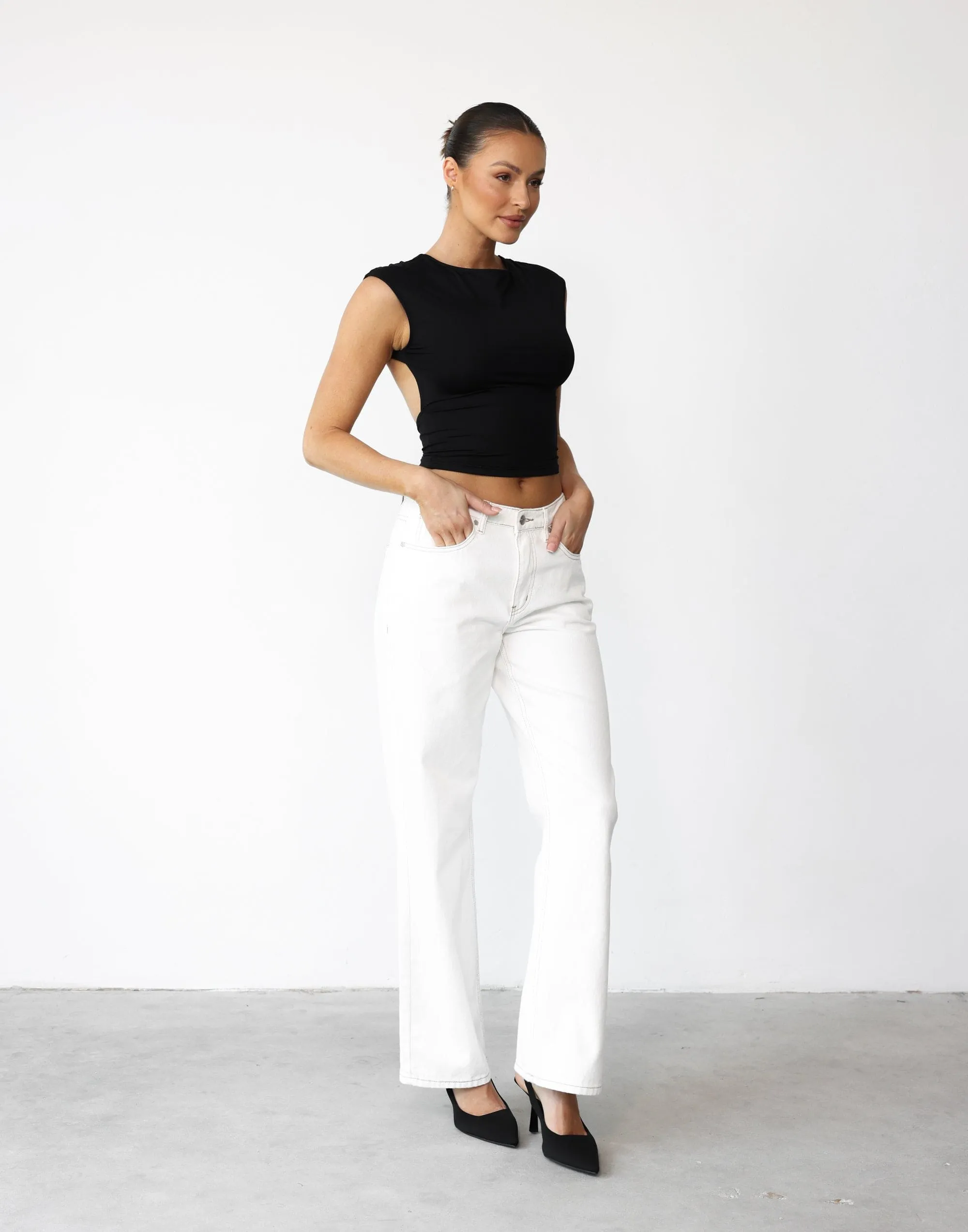 Uno Tie Top (Onyx) - By Lioness sold by Charcoal Clothing product image thumbnail 3