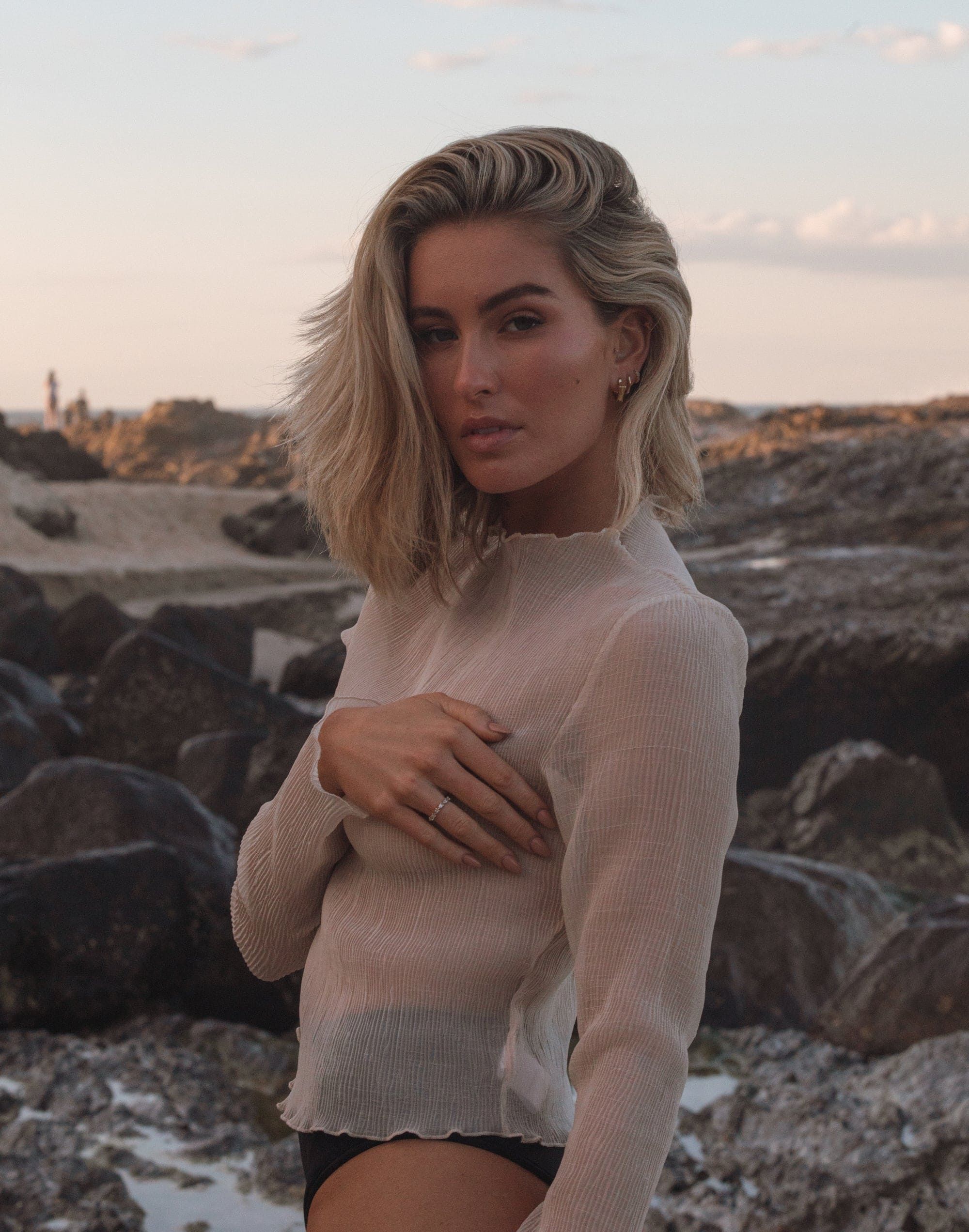 Vista Long Sleeve Top (Oat) sold by Charcoal Clothing