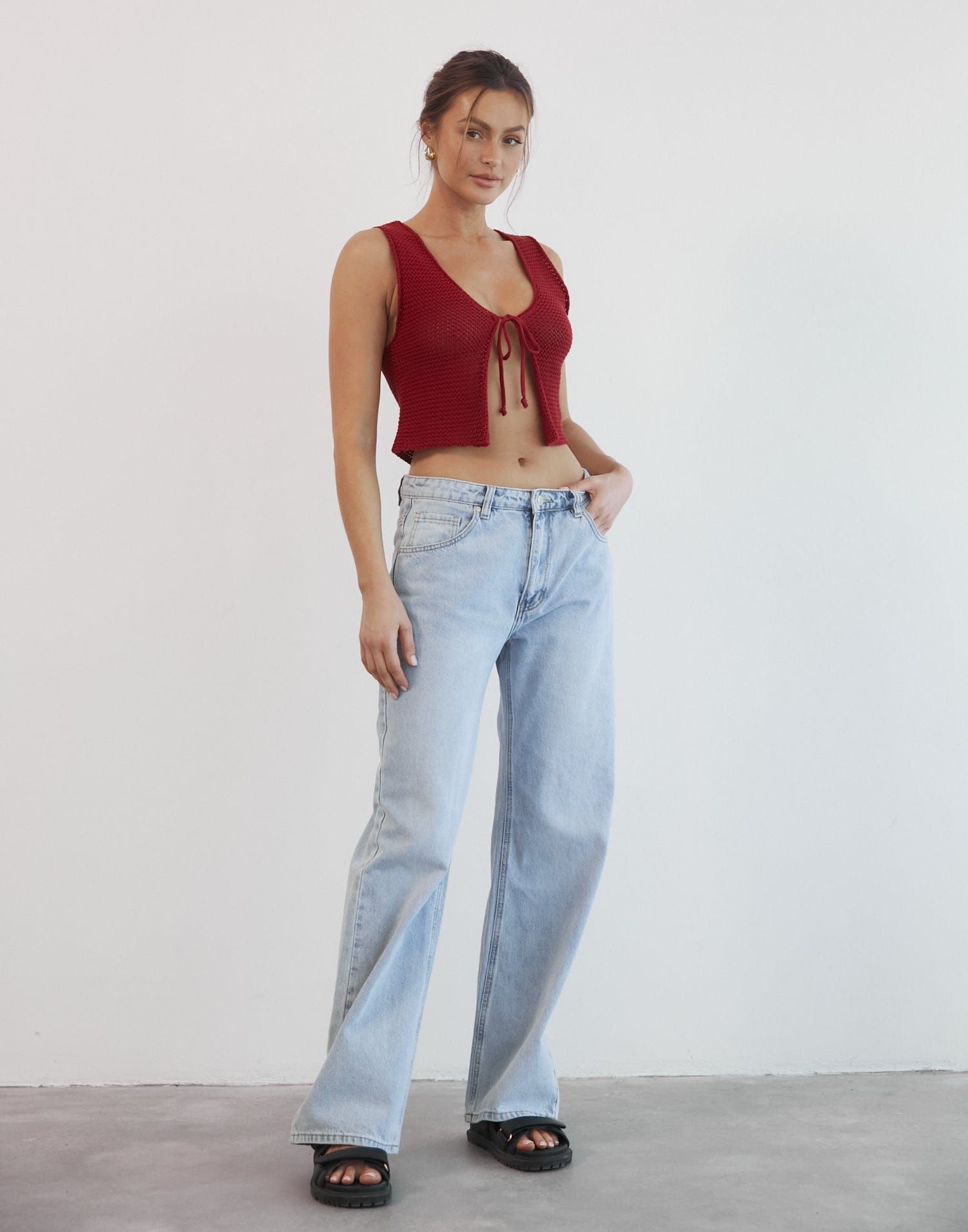 Beller Crop Top (Red) sold by Charcoal Clothing product image thumbnail 2