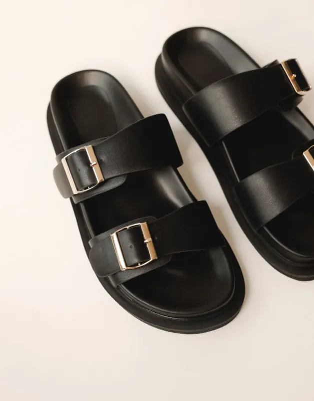 Imrie Slides (Black) - By Billini sold by Charcoal Clothing