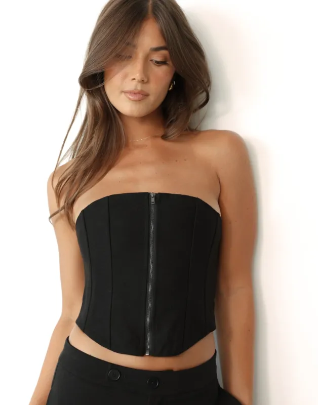 Scarlet Corset Top (Black) sold by Charcoal Clothing
