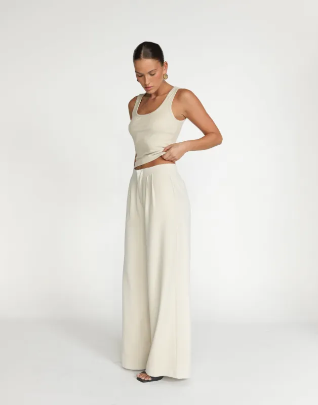 Bethany Pants (Oat) sold by Charcoal Clothing