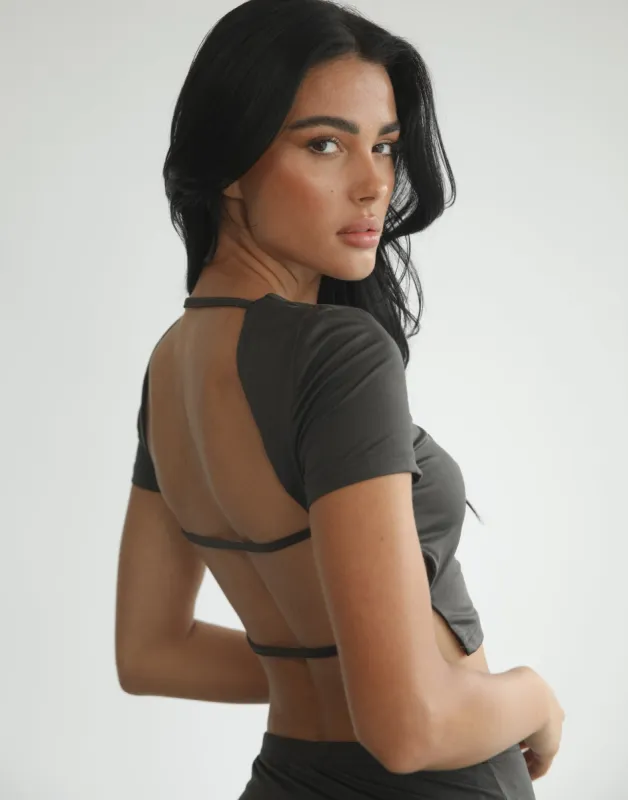 Tilse Crop Top (Charcoal) sold by Charcoal Clothing