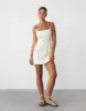 Alistair Mini Dress (Oat) sold by Charcoal Clothing