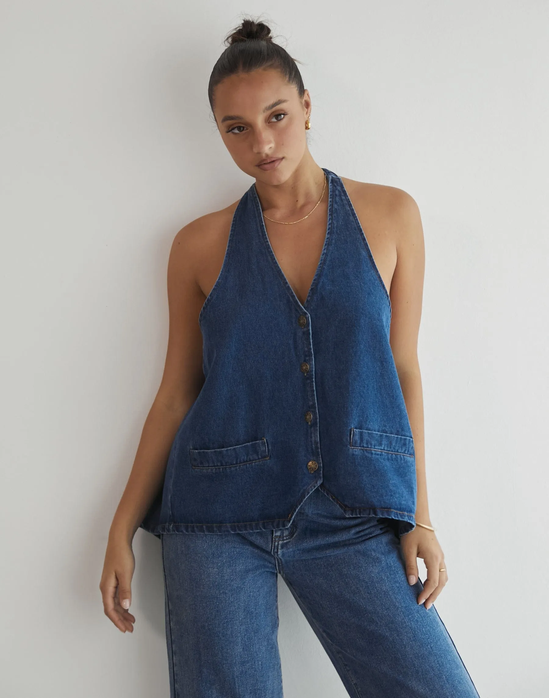 Hills Halter Top (Dark Denim) - By Lioness sold by Charcoal Clothing product image thumbnail 2