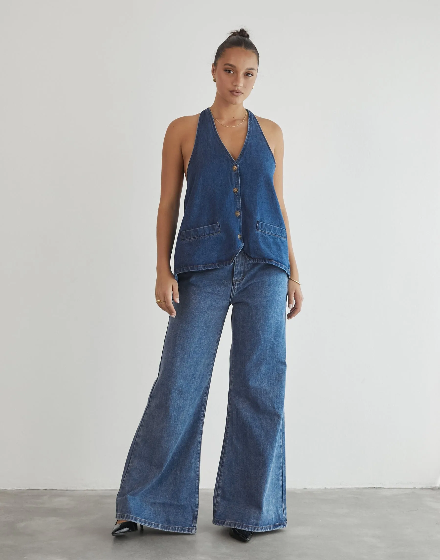 Hills Halter Top (Dark Denim) - By Lioness sold by Charcoal Clothing product image thumbnail 3