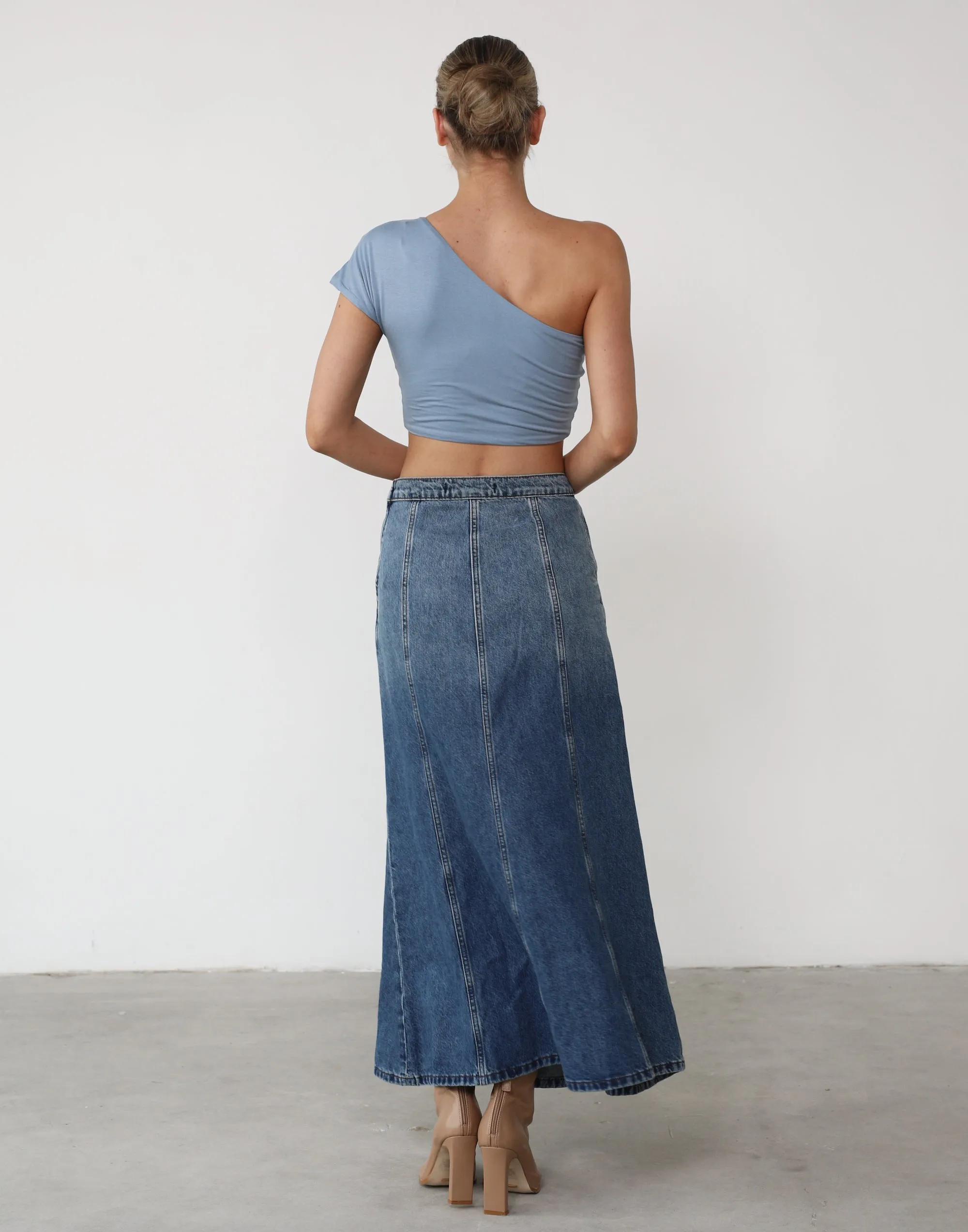 Mira Crop Top (Steel Blue) sold by Charcoal Clothing product image thumbnail 4