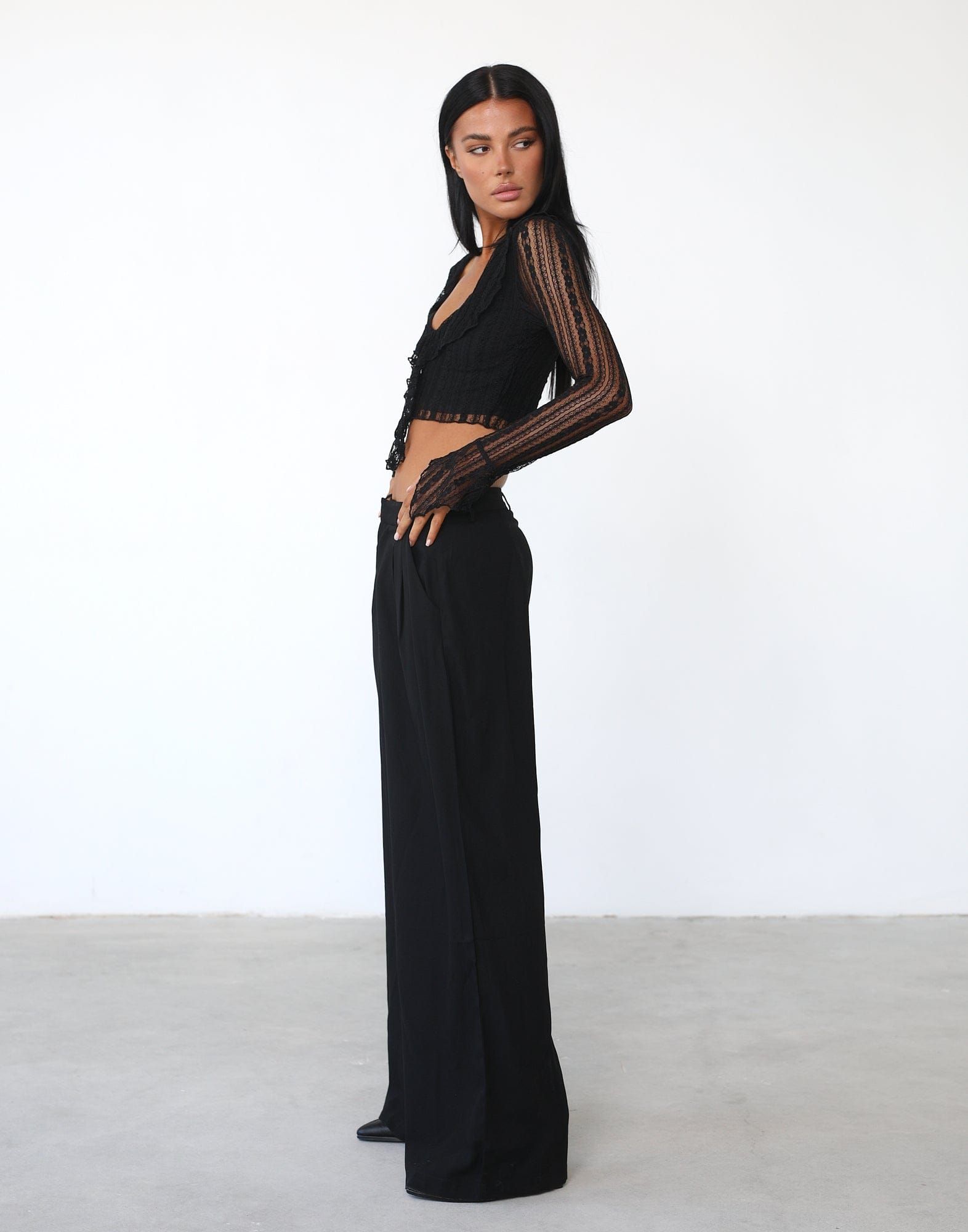 Avril Long Sleeve Top (Black) sold by Charcoal Clothing product image thumbnail 3