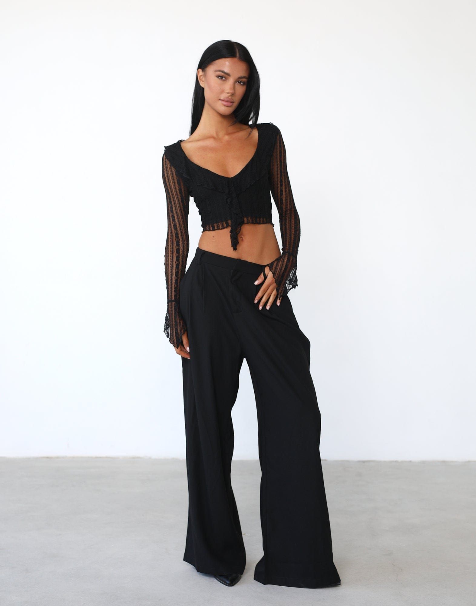 Avril Long Sleeve Top (Black) sold by Charcoal Clothing product image thumbnail 2