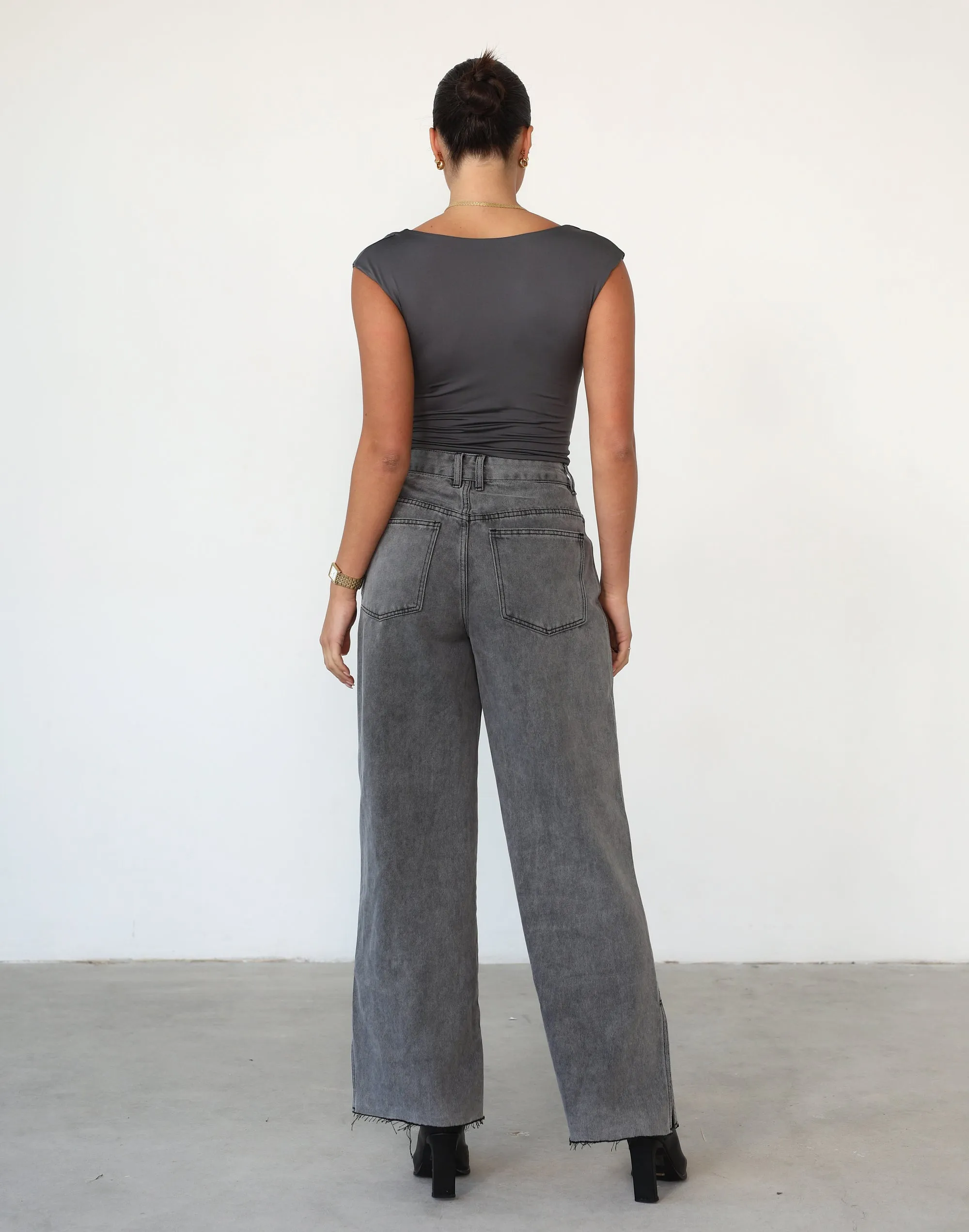 Romy Crop Top (Slate) sold by Charcoal Clothing product image thumbnail 4