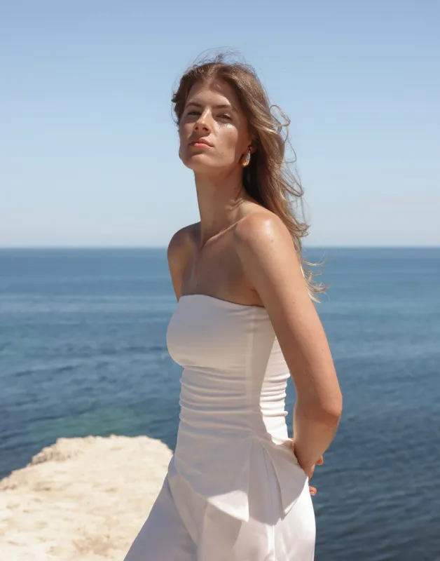 Monique Strapless Top (White) sold by Charcoal Clothing