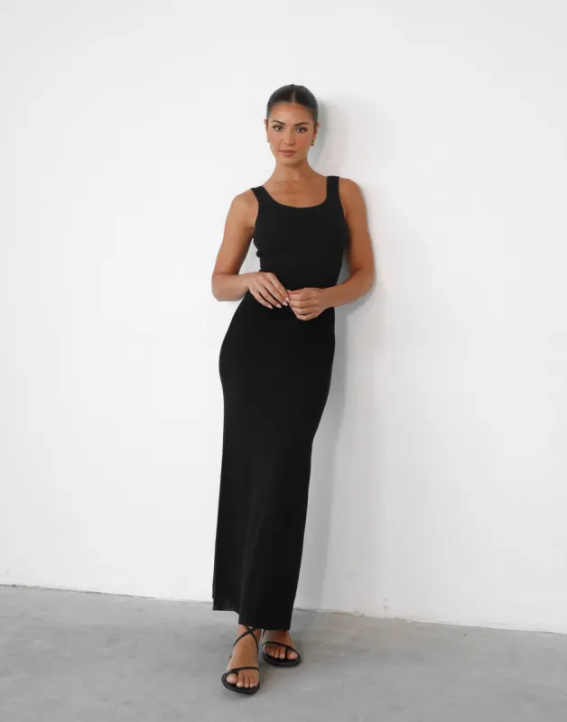 Enver Maxi Dress (Black) sold by Charcoal Clothing
