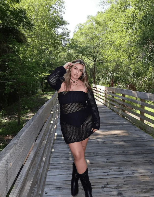 Synergy Mini Dress (Black) sold by Charcoal Clothing