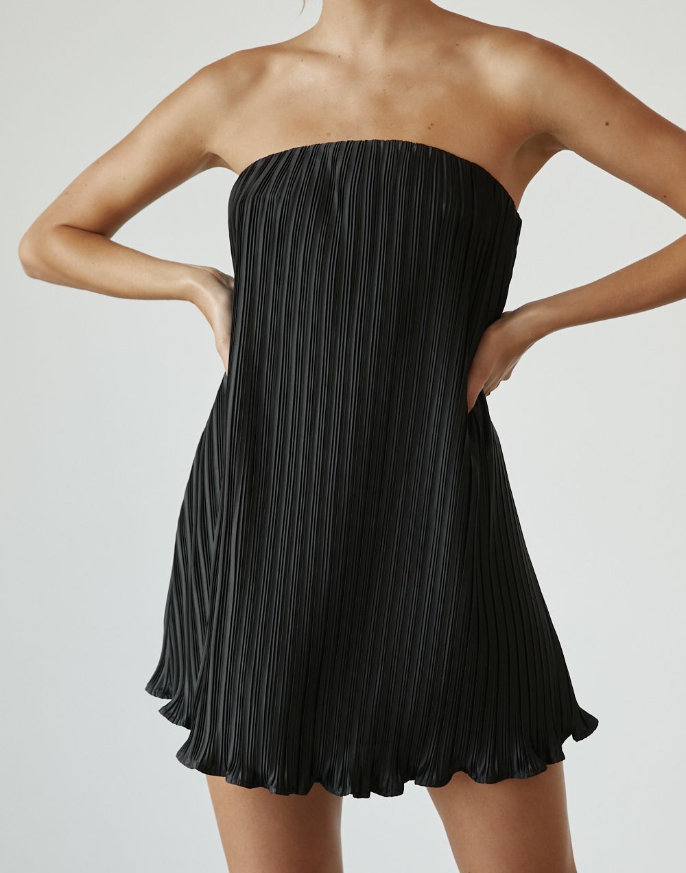 Bonita Strapless Mini Dress (Black) sold by Charcoal Clothing