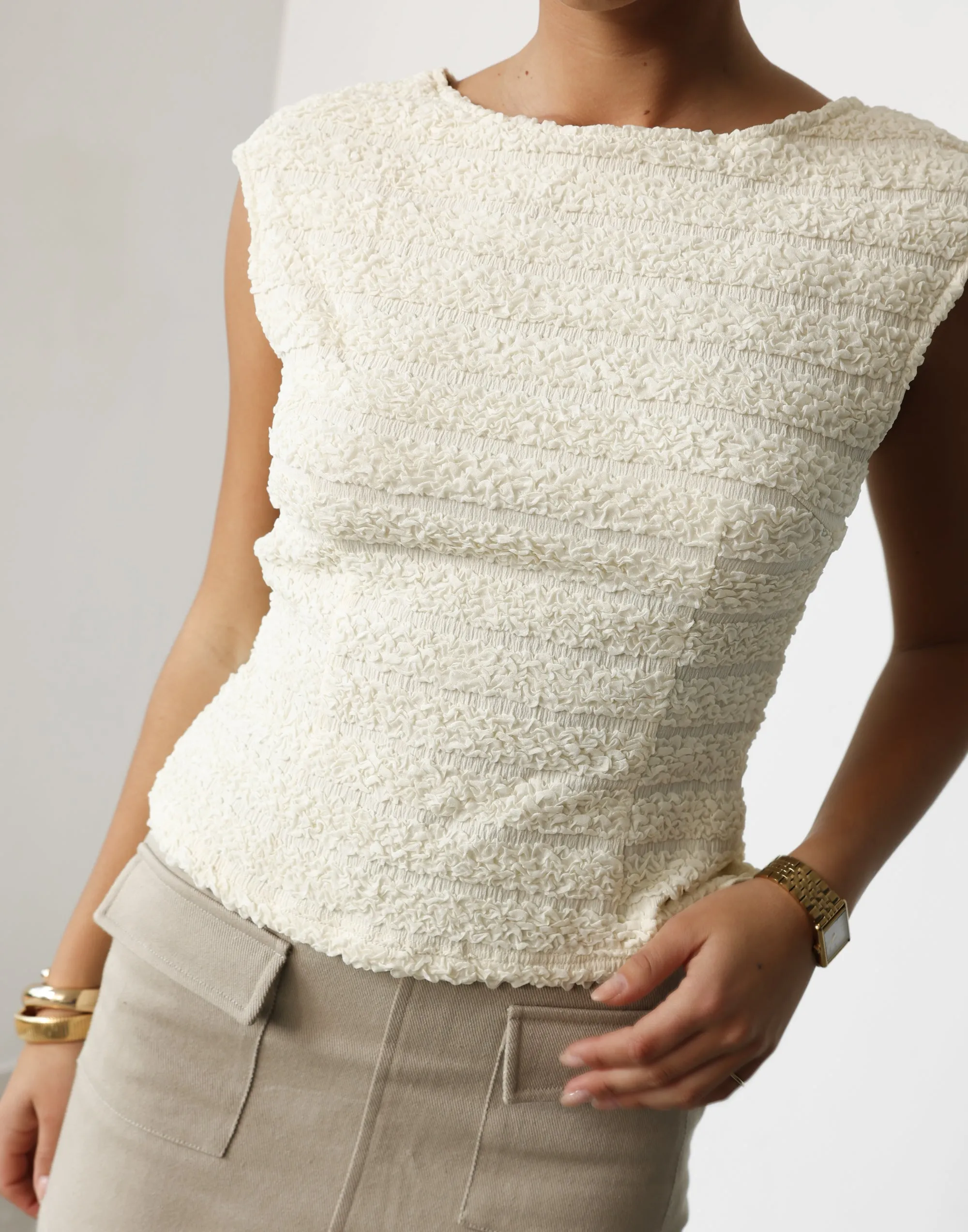 Uno Tie Top (Porcelain) - By Lioness sold by Charcoal Clothing product image thumbnail 4