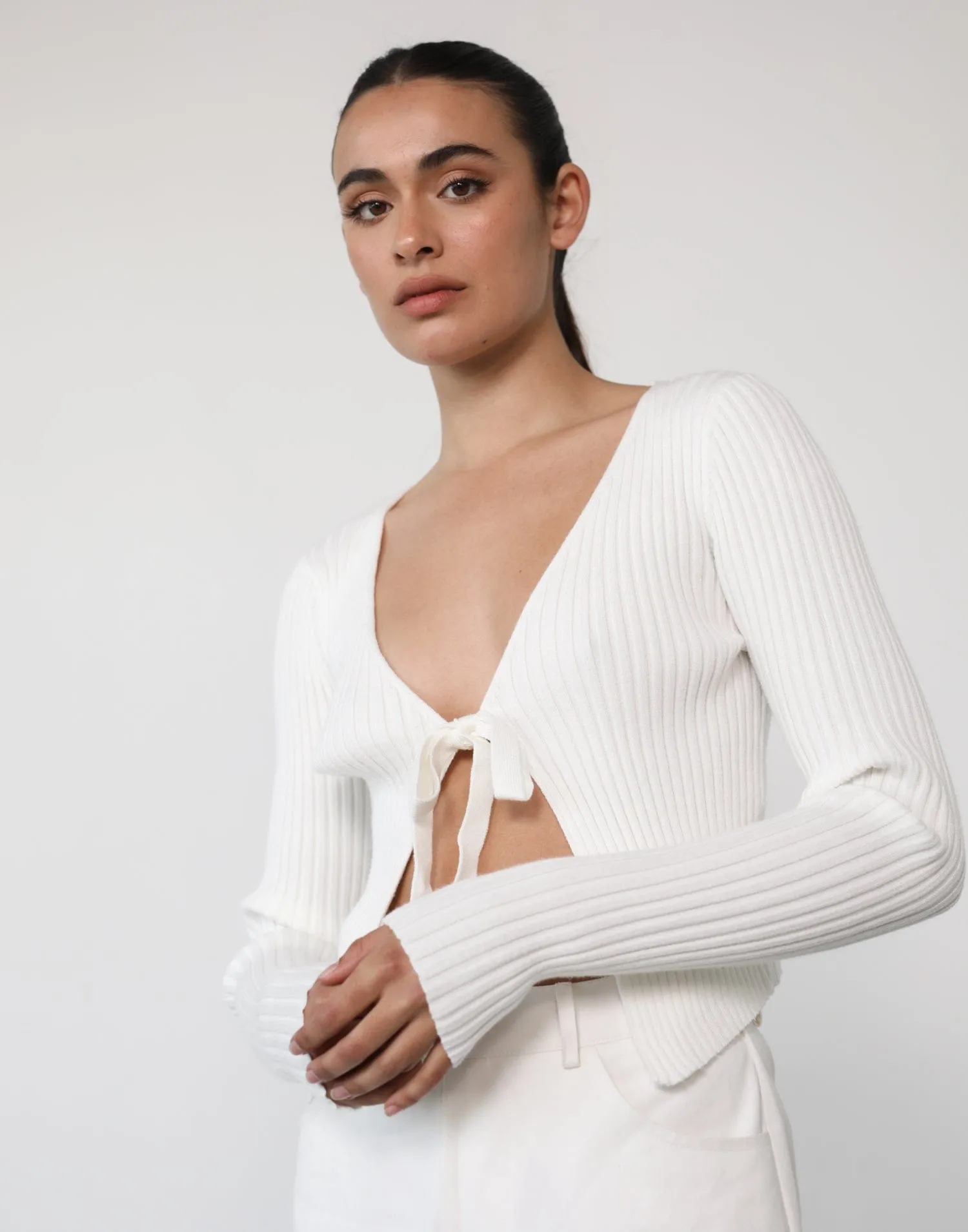 Clara Long Sleeve Top (White) sold by Charcoal Clothing product image thumbnail 5