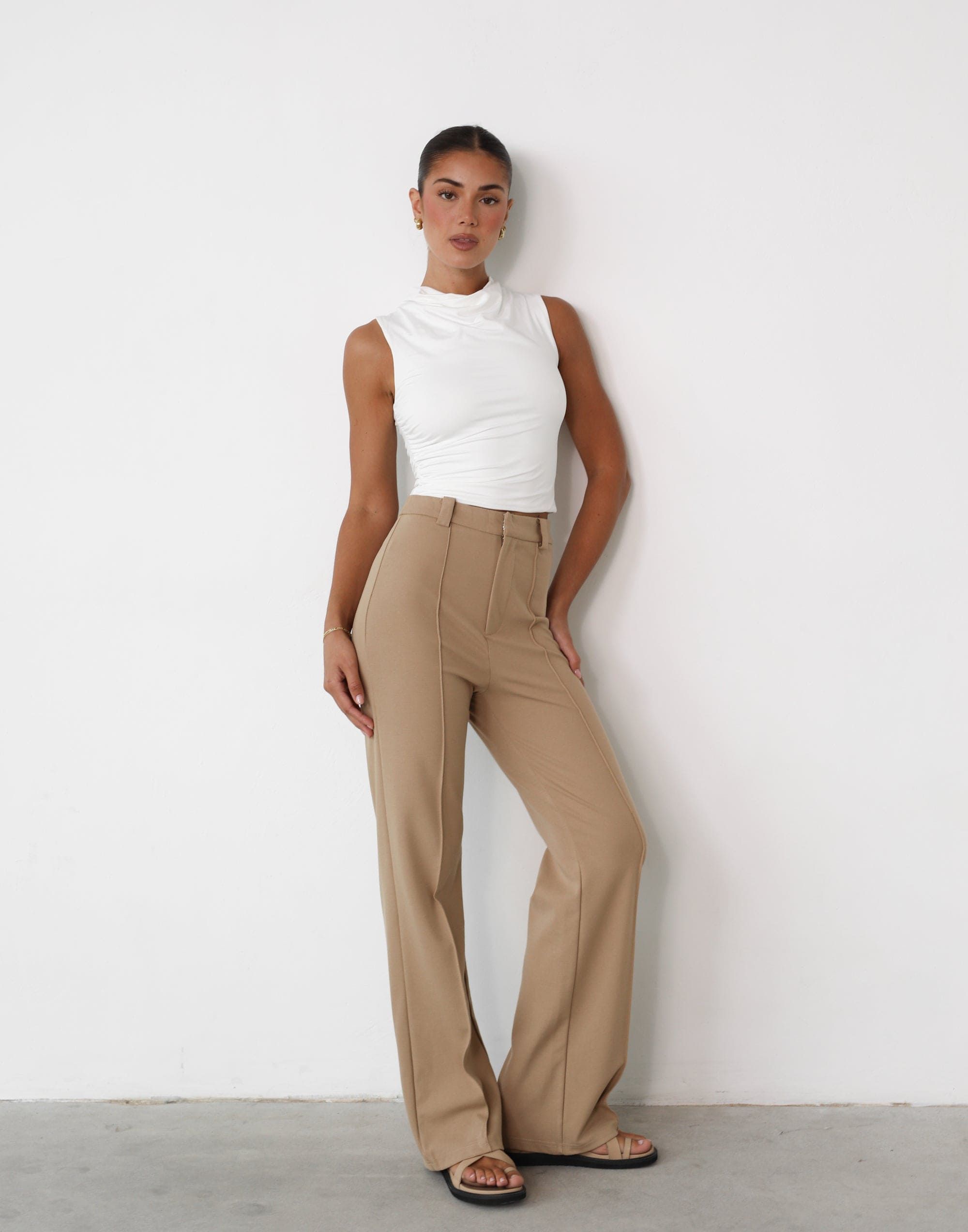 Francine Pants (Beige) sold by Charcoal Clothing