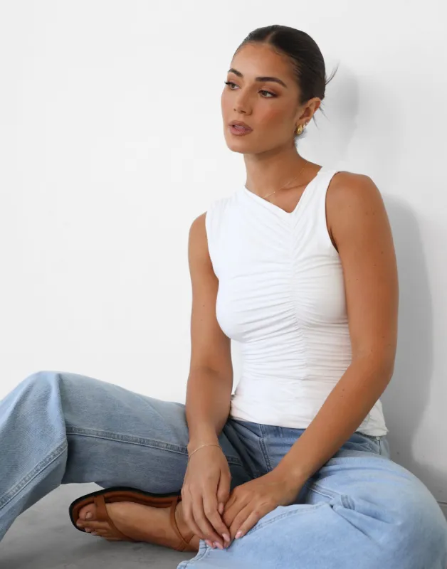 Delphine Tank Top (White) sold by Charcoal Clothing