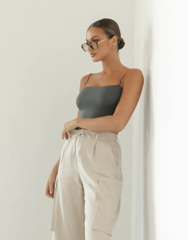 Tammy Crop Top (Khaki) sold by Charcoal Clothing
