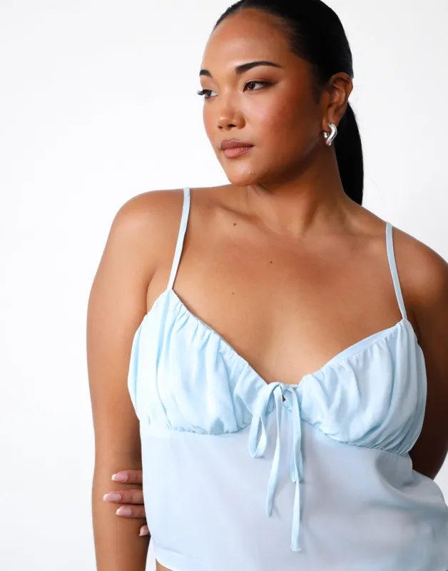 Isla Crop Top (Ice Blue) sold by Charcoal Clothing