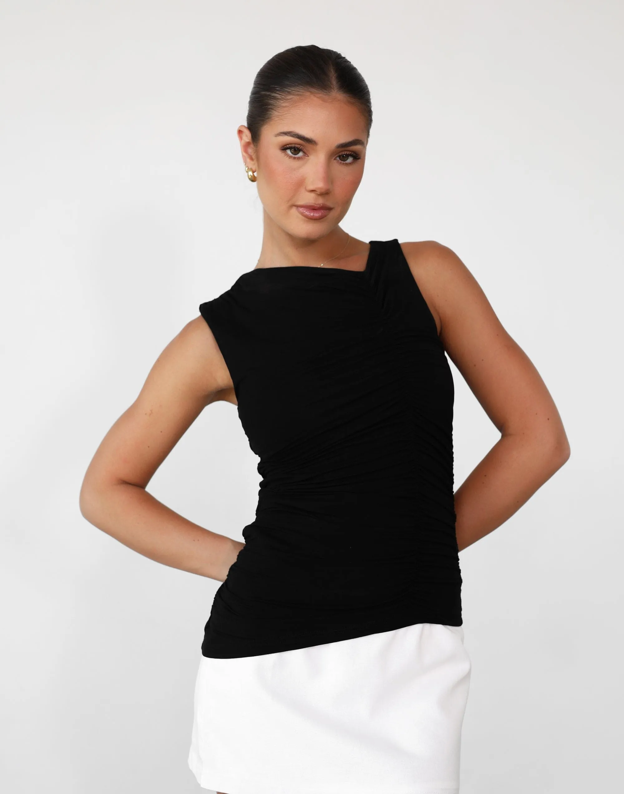 Delphine Tank Top (Black) sold by Charcoal Clothing