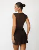 Lucetto Mini Dress (Chocolate) sold by Charcoal Clothing