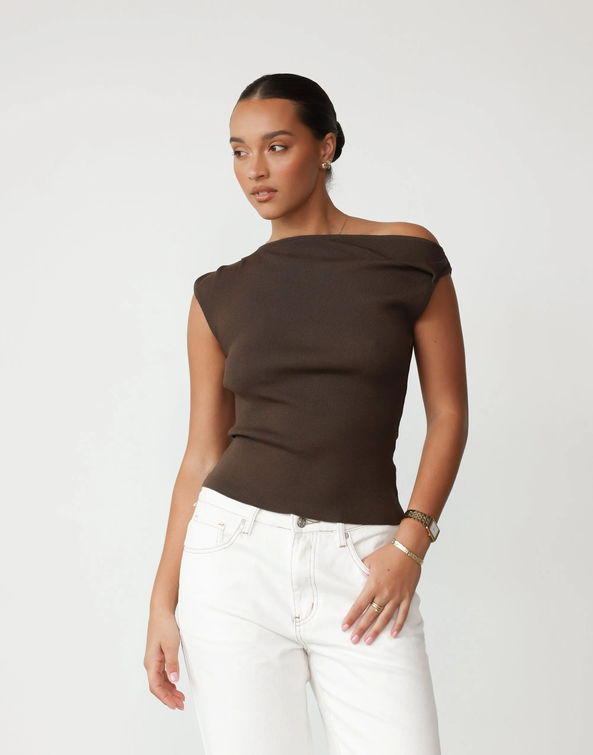 Martina Top (Chocolate) sold by Charcoal Clothing product image thumbnail 5