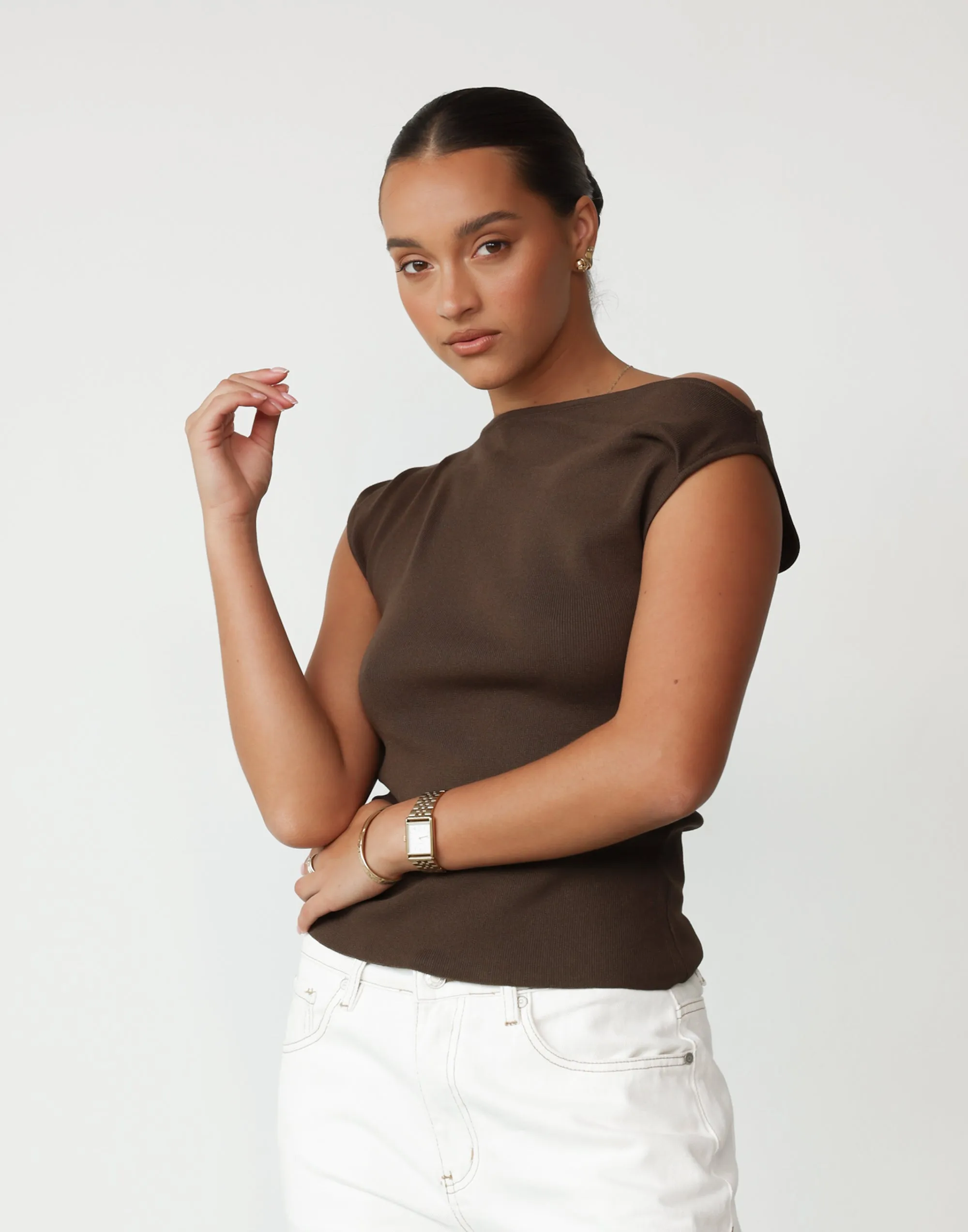 Martina Top (Chocolate) sold by Charcoal Clothing product image thumbnail 4