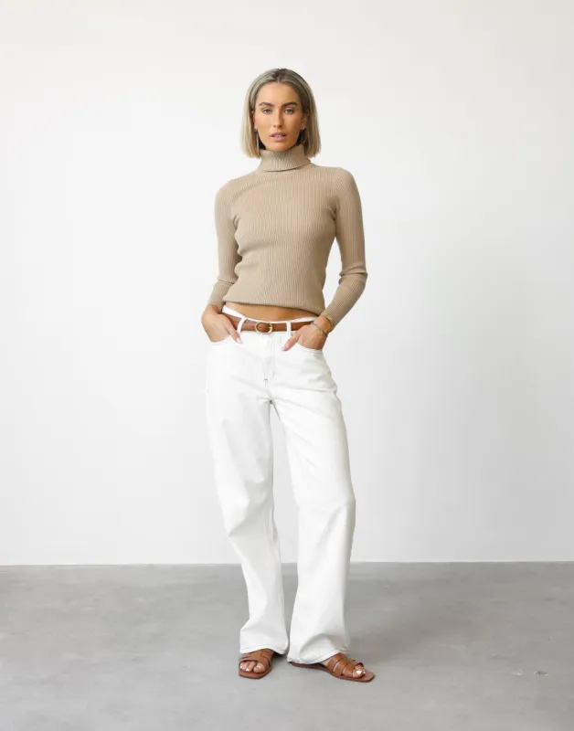 Davison Long Sleeve Top (Camel) sold by Charcoal Clothing