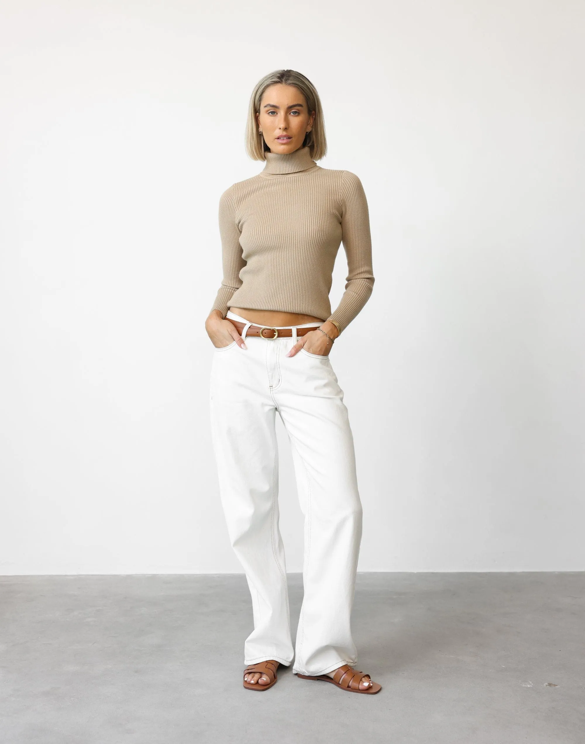 Davison Long Sleeve Top (Camel) sold by Charcoal Clothing