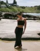 Summer Fling Crop Top (Black) sold by Charcoal Clothing