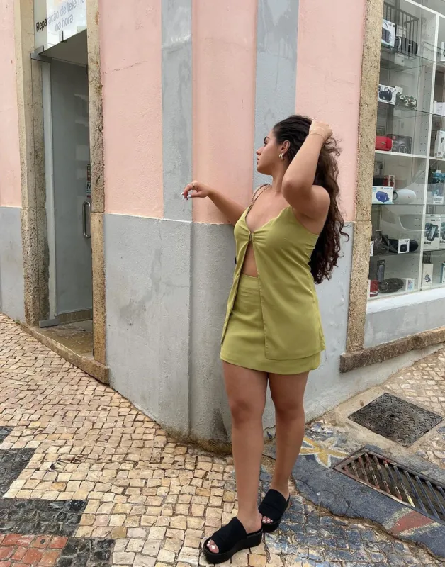 Orchid Top (Olive) sold by Charcoal Clothing