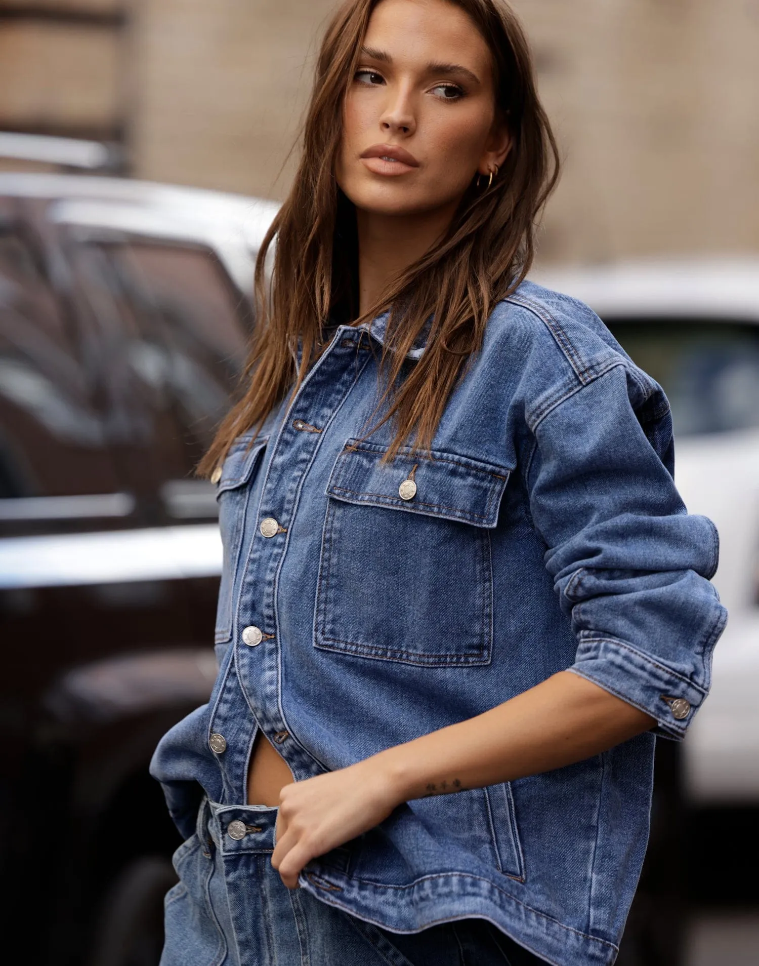 Adrian Denim Jacket (Mid Wash) sold by Charcoal Clothing product image thumbnail 2