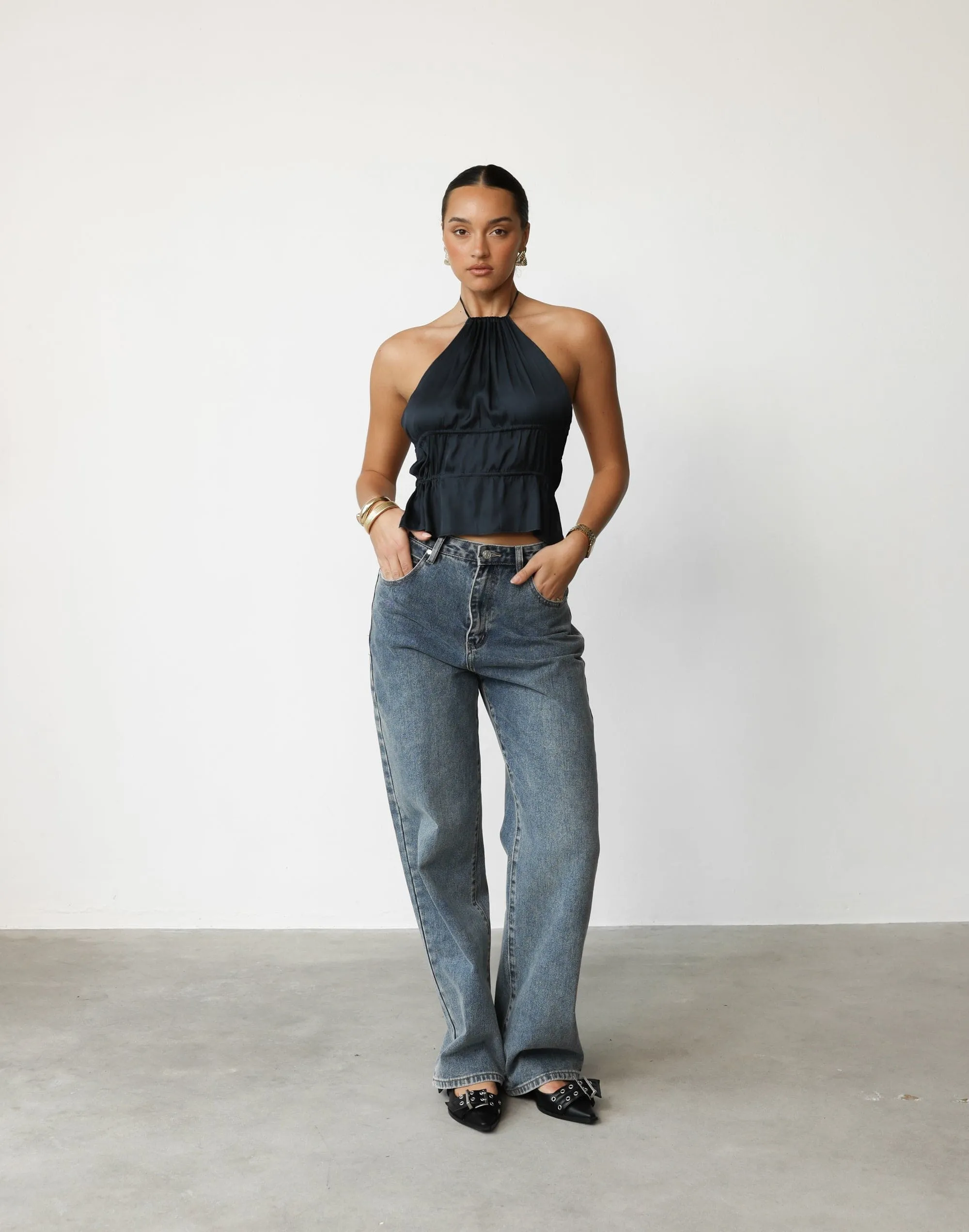 Legacy Halter Top (Navy) - By Lioness sold by Charcoal Clothing