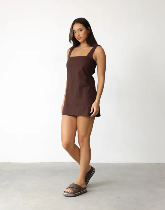 Misha Mini Dress (Cocoa) sold by Charcoal Clothing