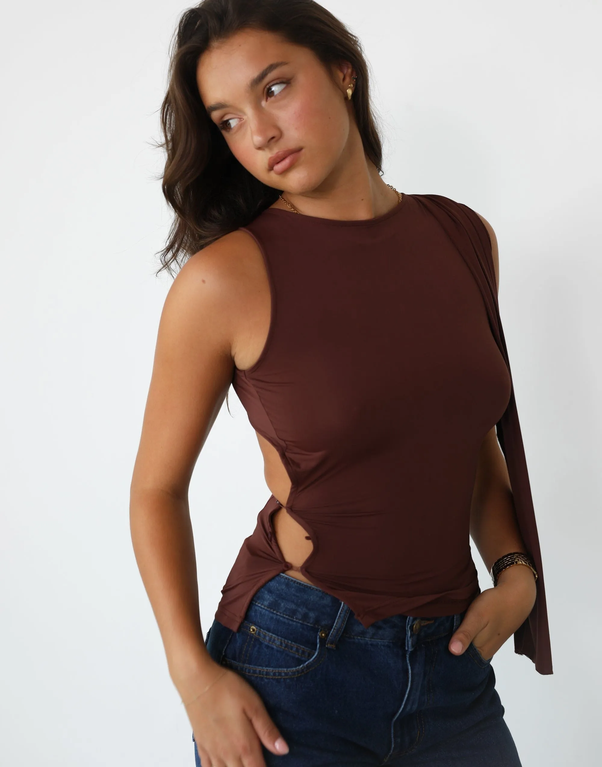 Tranquil Top (Chocolate) - By Lioness sold by Charcoal Clothing